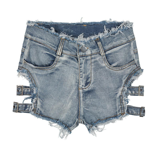 Shorts de Cintura Alta en Denim - Image 5
