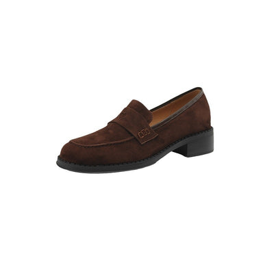 Zapatos de Tacón Grueso en Gamuza de Oveja para Primavera - Image 5