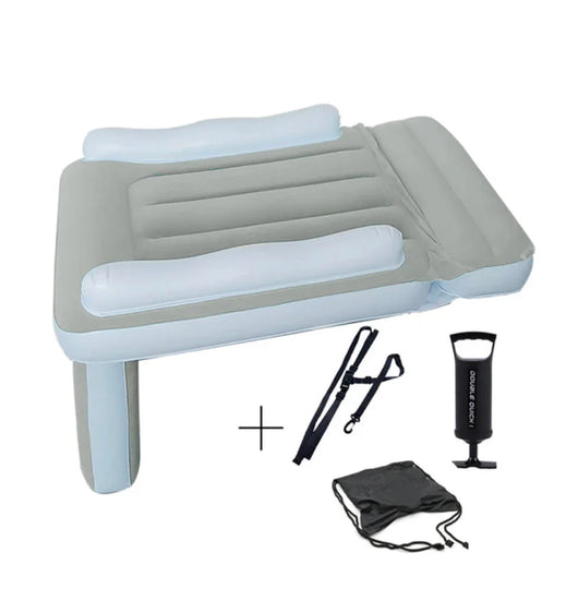 Colchón Inflable para Auto con Respaldo Plegable - Almohada de Aire Acolchada para Viajes - Image 24