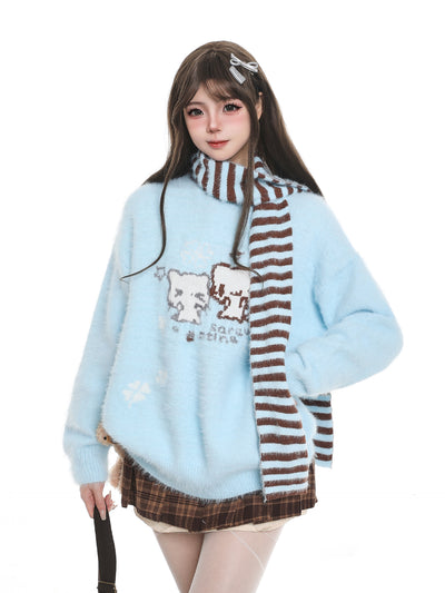 Suéter Holgado con Rayas de Gato - Diseño Casual y Versátil - Image 6