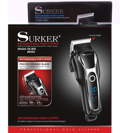 Black and silver hair clipper with an LCD display showing '100' and 'TURBO', featuring a power button and textured blade. - Image 14