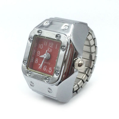Reloj de Dedo en Anillo de Aleación Plateada - Pareja de Moda - Image 3
