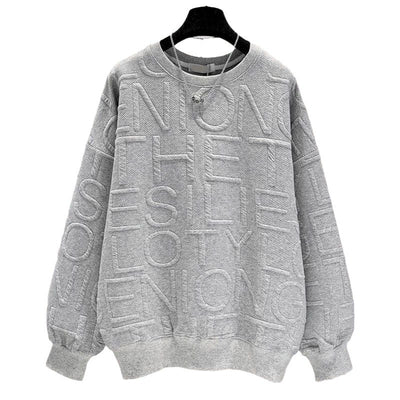 Remera Oversized con Letras 3D - Manga Larga Unisex - Image 5