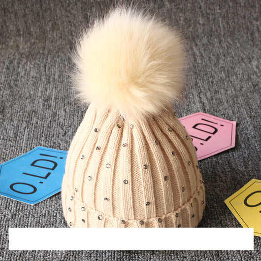 Gorro de Lana Tejida para Niños con Pompón Grande - Image 4