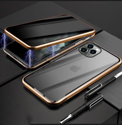 Funda Magnética Anti-Espías para iPhone 12 con Marco de Metal - Image 4