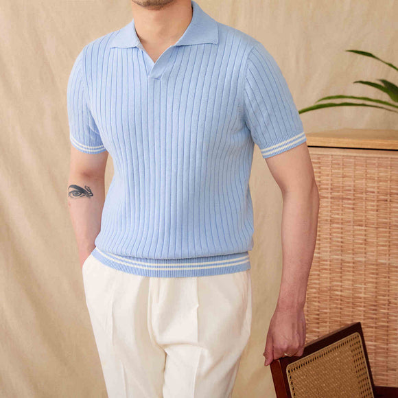 Polo Solapa Combinada Moderno para Hombre