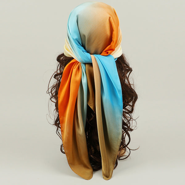Pañuelo de Seda Artificial Degradado 90cm - Accesorio Versátil para Cualquier Estilo