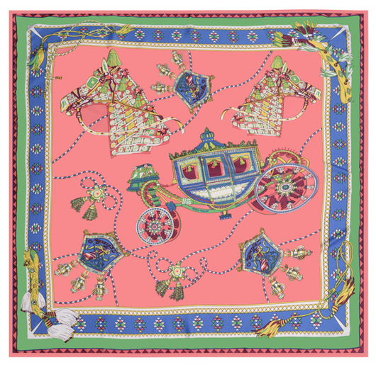 Pañuelo de Seda Twill Estampado Flores y Aves Jungle 130cm Protección Solar - Image 52