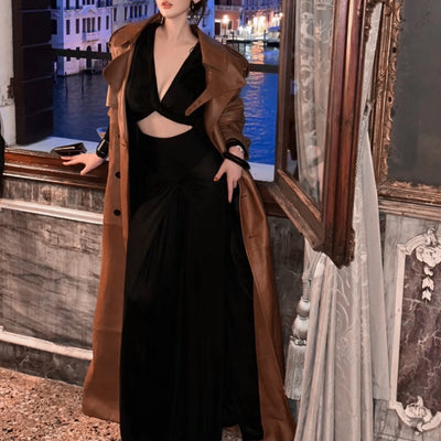 Abrigo Trendy de Cuero Oveja para Otoño e Invierno - Estilo Urbano Casual - Image 2