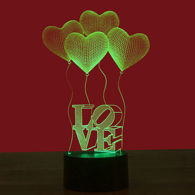 Lámpara Nocturna 3D Táctil Amor Colorida - Image 8