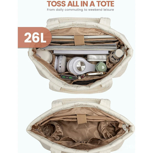 Bolso Tote para Laptop con Capacidad Expandible y Asa Simple - Image 5