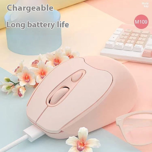 Ratón Inalámbrico Dual Bluetooth con Carga Silenciosa para Oficina y Juegos - Image 2