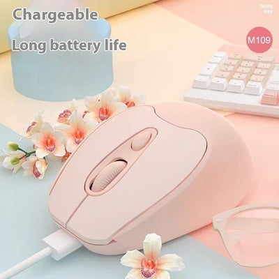 Ratón Inalámbrico Dual Bluetooth con Carga Silenciosa para Oficina y Juegos - Image 2