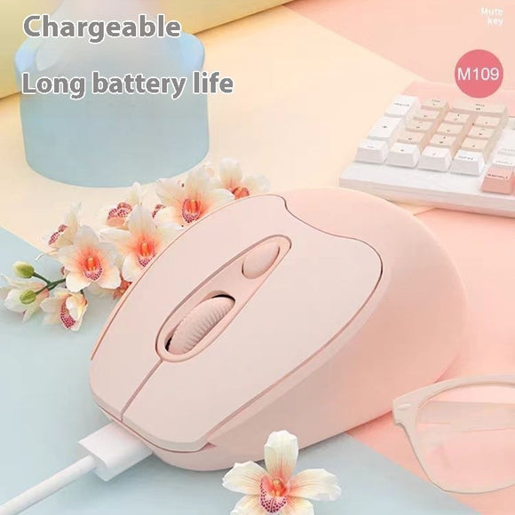 Ratón Inalámbrico Dual Bluetooth con Carga Silenciosa para Oficina y Juegos