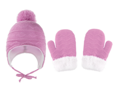 Conjunto de Gorro con Orejeras y Guantes de Lana para Niños en Color Sólido - Image 23