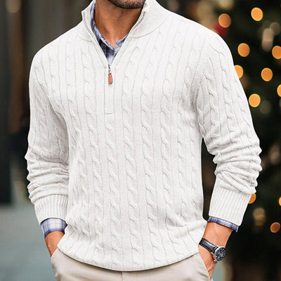 Suéter de Punto Entallado con Cierre y Cuello Mock Neck - Image 16