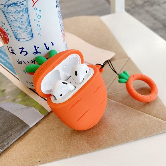 Fundas de Silicona para AirPods - Diseño Cactus y Zanahoria Verano