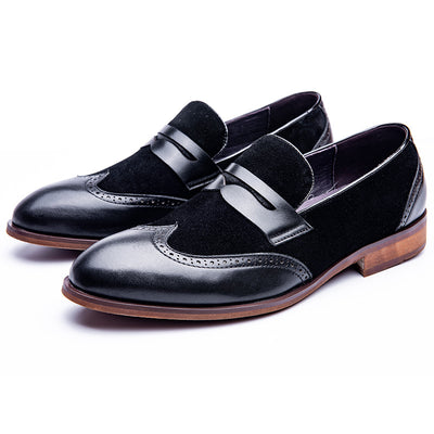 Zapatos Casuales de Cuero Estilo Británico Retro para Hombre - Image 11