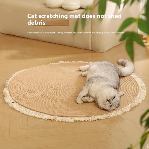 Cama Nido para Gatos con Colchoneta Resistente y Cuerda de Algodón