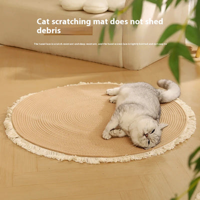 Cama Nido para Gatos con Colchoneta Resistente y Cuerda de Algodón