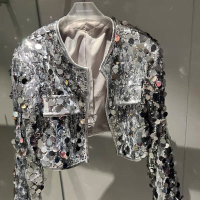 Abrigo Brillante con Lentejuelas para Otoño - Top Elegante para Mujer - Image 9