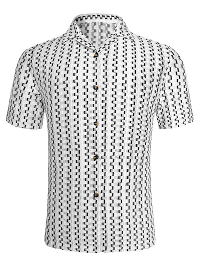 Conjunto Casual de Camisa a Rayas y Shorts para Hombre - Image 13