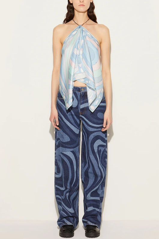 Sostén Halter Primavera Verano con Estampado de Posicionamiento - Image 8