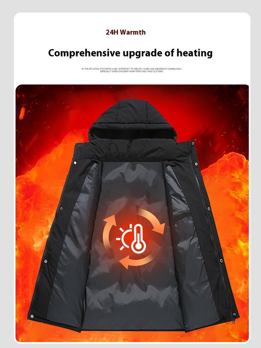 Chaqueta Impermeable con Plumón para Hombre - Corte Holgado con Capucha - Image 7