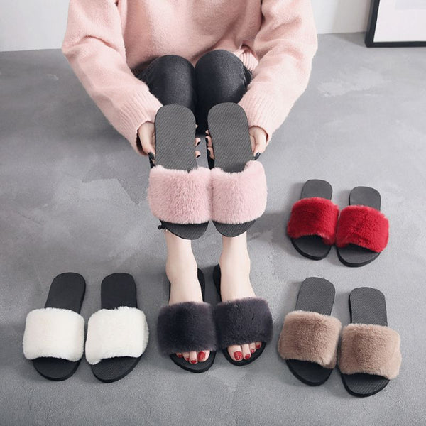 Pantuflas Cálidas Antideslizantes con Felpa Suave