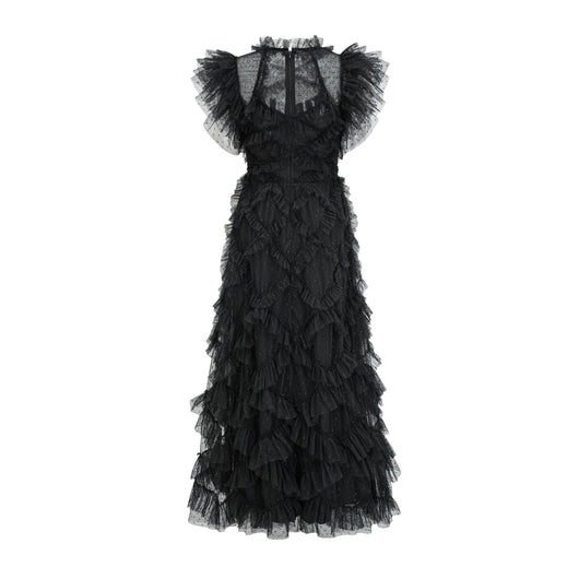 Vestido Elegante sin Mangas con Cuello Tortuga y Falda Tableada Bordada - Image 54