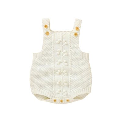 Romper Tejido a Mano en Lana Merino con Diseño de Burbujas Triangulares - Image 3