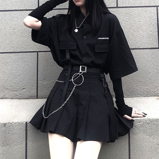 Conjunto de Dos Piezas con Camisa Boyfriend Oversize para Mujer - Image 4