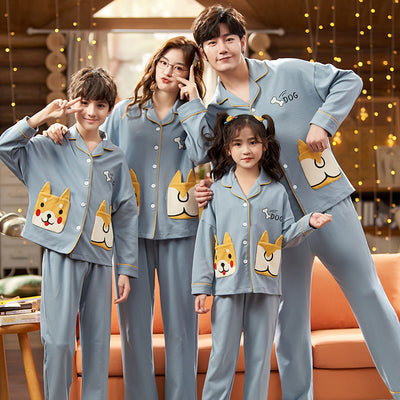 Pijamas Familiares de Algodón - Manga Larga Primavera Otoño - Image 20