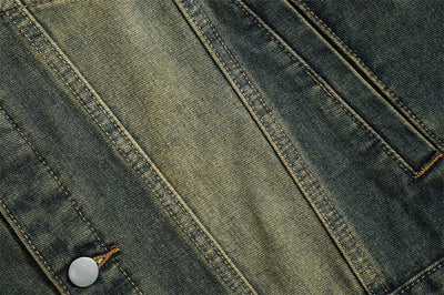 Chaqueta Denim con Cuello Alto y Detalles Rotos - Image 24