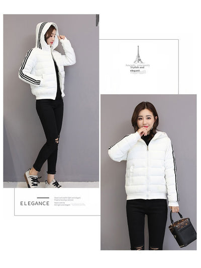 Chaqueta de Algodón Corta con Capucha - Abrigo Slim Fit para Invierno - Image 16