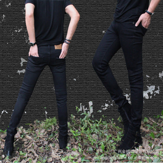 Pantalones Skinny Negros Elásticos para Hombre - Image 13