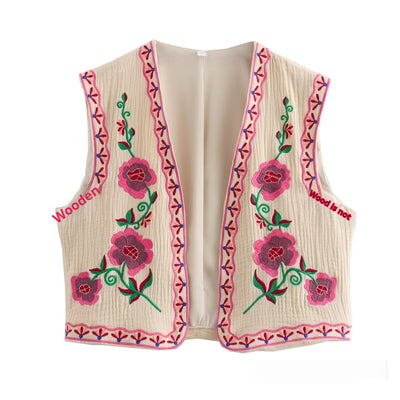 Chaleco Casual Reversible de Diseño Francés con Bordado Bicolor - Image 6