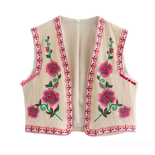 Chaleco Casual Reversible de Diseño Francés con Bordado Bicolor - Image 6