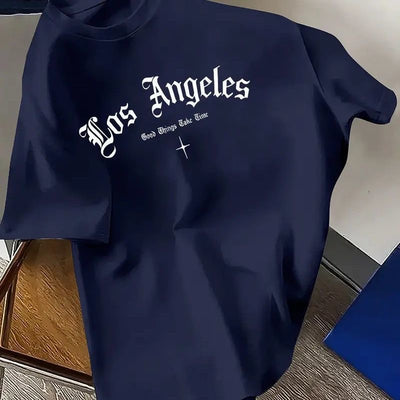 Playera Casual Los Angeles Cuello Redondo Hombre - Image 3