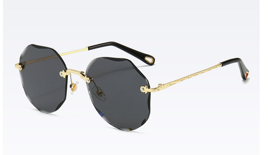 Gafas de Sol Poligonales para Mujer sin Montura con Detalles Metálicos - Image 19