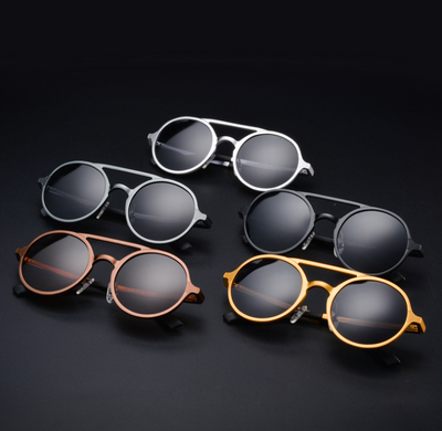 Gafas de Sol Polarizadas Vintage Redondas para Hombre - Aluminio y Magnesio