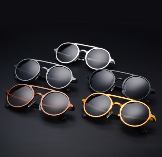 Gafas de Sol Polarizadas Vintage Redondas para Hombre - Aluminio y Magnesio