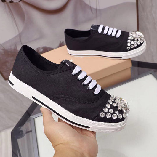 Tenis Blancos Casuales con Brillantes - Sneakers Bajos Modernos - Image 11
