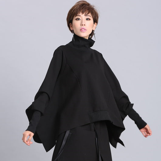 Suéter Pullover Oversized Irregular de Manga Larga para Mujer - Image 3