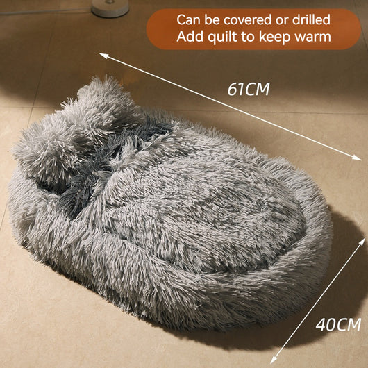 Cama Térmica Ovalada de Lana para Mascotas - Nido Acogedor Invierno - Image 8