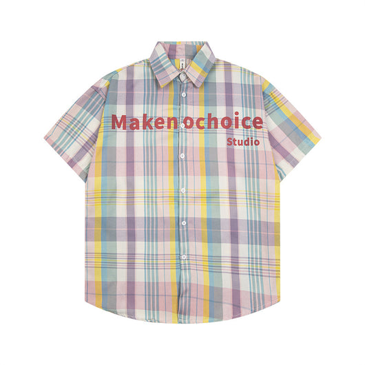 Camisa a Cuadros de Manga Corta para Hombre - Estilo Versátil - Image 10