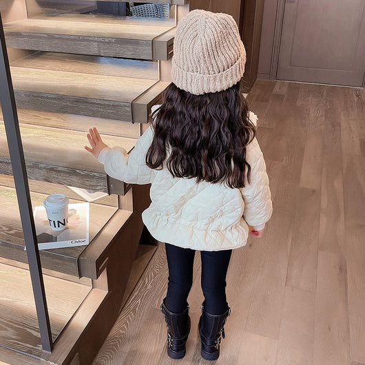 Chaqueta Casual de Invierno para Niñas con Cuello Polo Cálido - Image 16