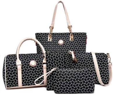 Bolsa Madre Convertible con Patrón de Flechas - Set 5 Piezas Estilo Europeo - Image 7
