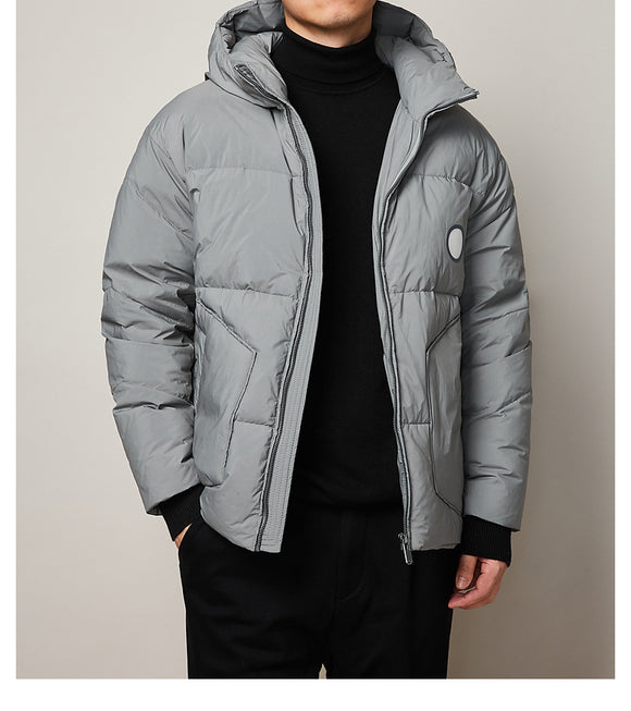 Parka Impermeable Ligera con Capucha para Hombre - Abrigo Térmico Invierno