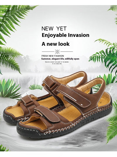Sandalias de Cuero para Hombre Estilo Casual Moderno - Image 13